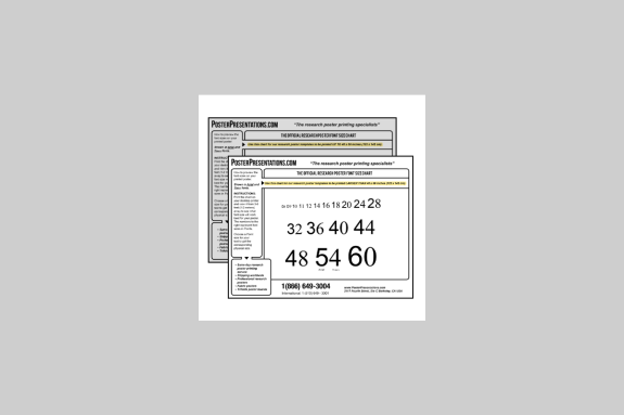 Font size preview charts